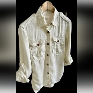 Isabel Marant Etoile Cream Linen Shirt Size S/2